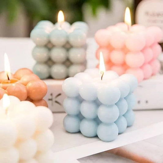 Bubble Natural Wax Candle 1pc