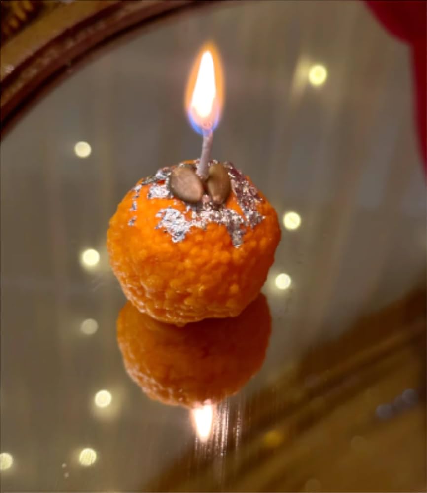 Famous Ladoo Wax Candel 1Pc - ALSWATI CRAFT