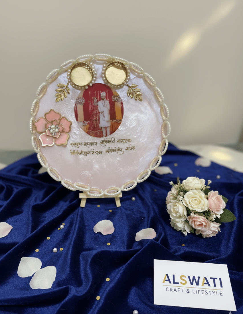 Karwachauth Pooja Thali - ALSWATI CRAFTResin pooja thali