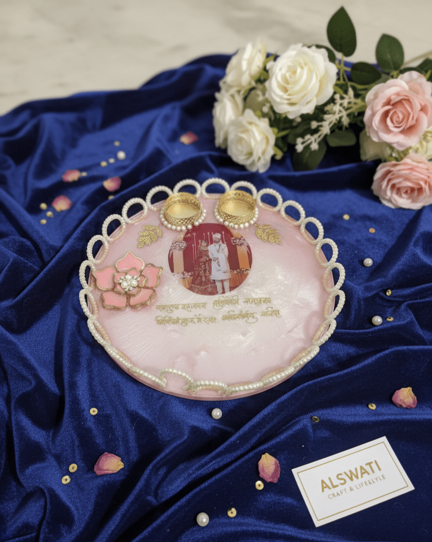 Karwachauth Pooja Thali - ALSWATI CRAFTResin pooja thali