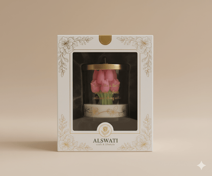Tulip Flower Design Soya Wax Candle | Premium Natural Scented Candle – AlSwati - ALSWATI CRAFTCandle