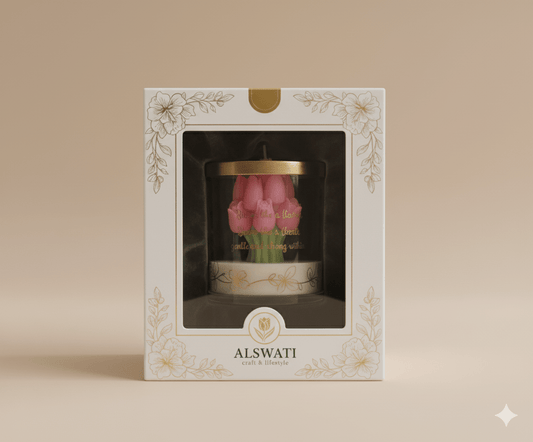 Tulip Flower Design Soya Wax Candle | Premium Natural Scented Candle – AlSwati - ALSWATI CRAFTCandle